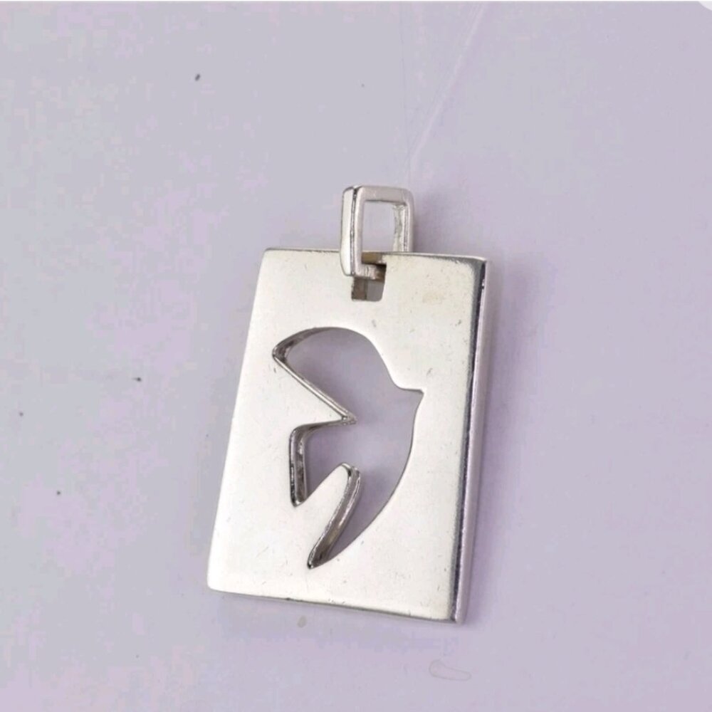 Sterling Silver Cutout Dove Holy Spirit Pendant